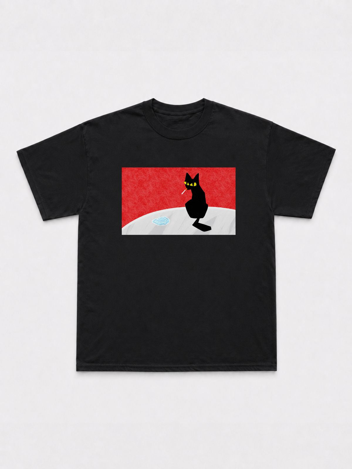Smoking Cat T-Shirt