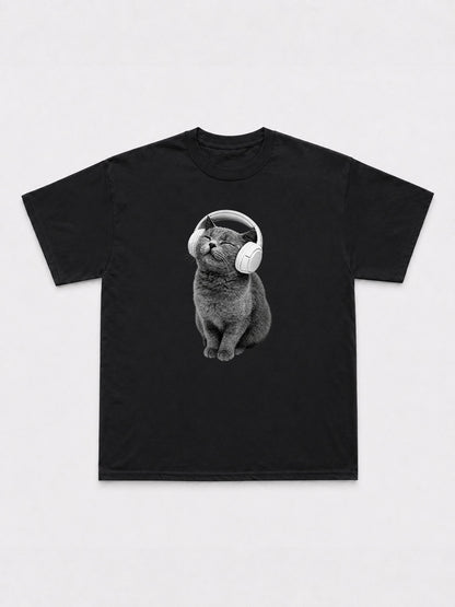 Headphone Cat T-Shirt