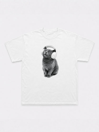 Headphone Cat T-Shirt