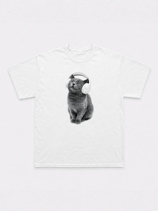 Headphone Cat T-Shirt