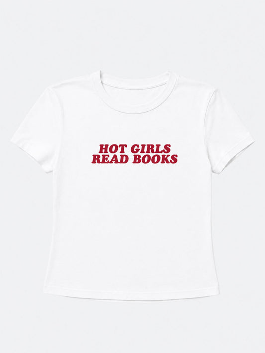 Hot Girls Read Books Baby Tee