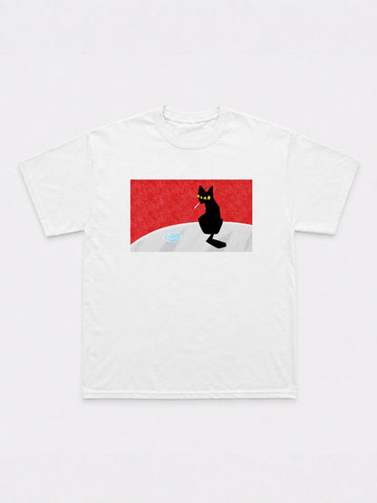 Smoking Cat T-Shirt
